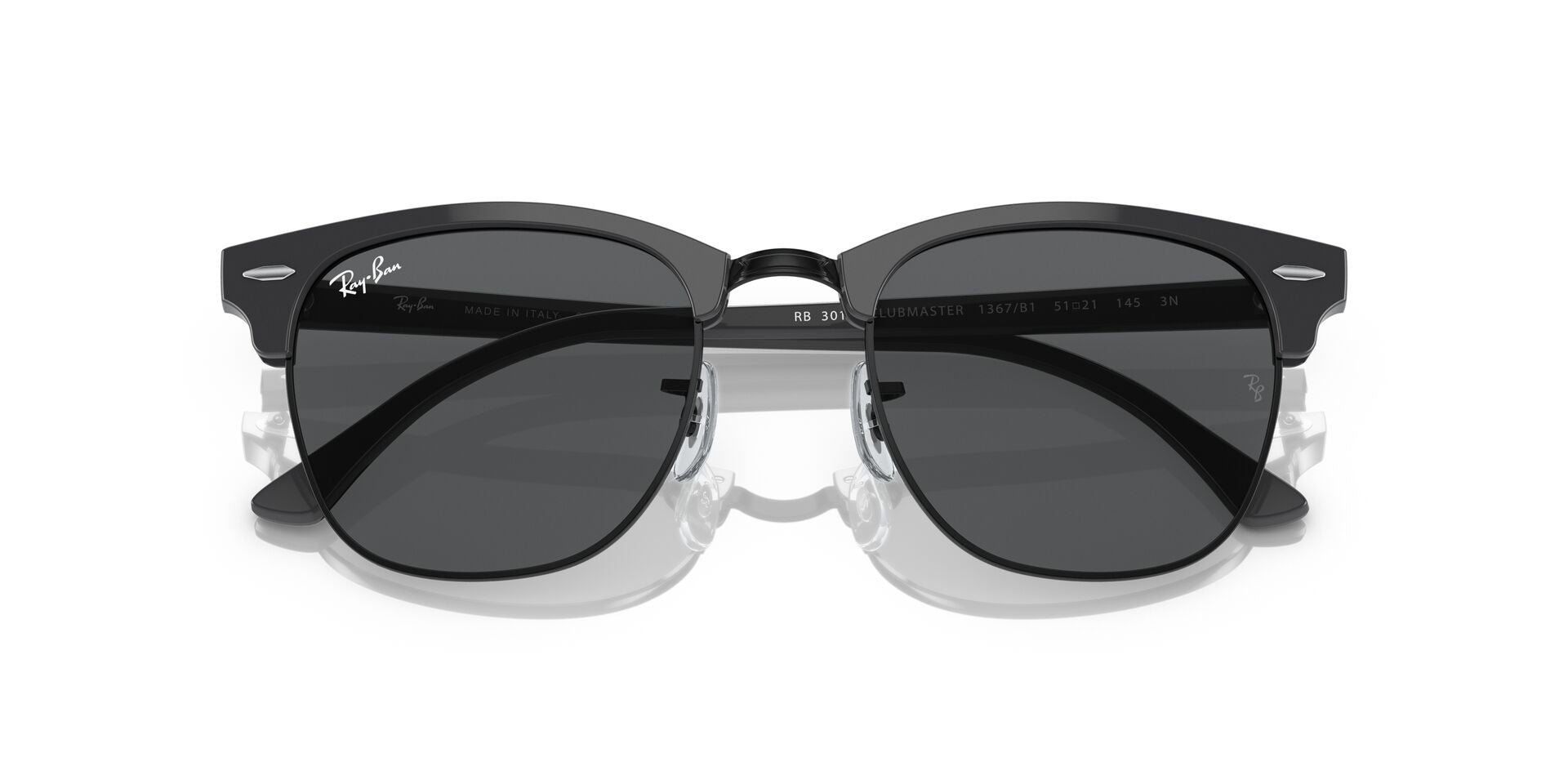 Ray Ban New Clubmaster Sunglass Grey On Black Dark Grey First Stop Board Barn