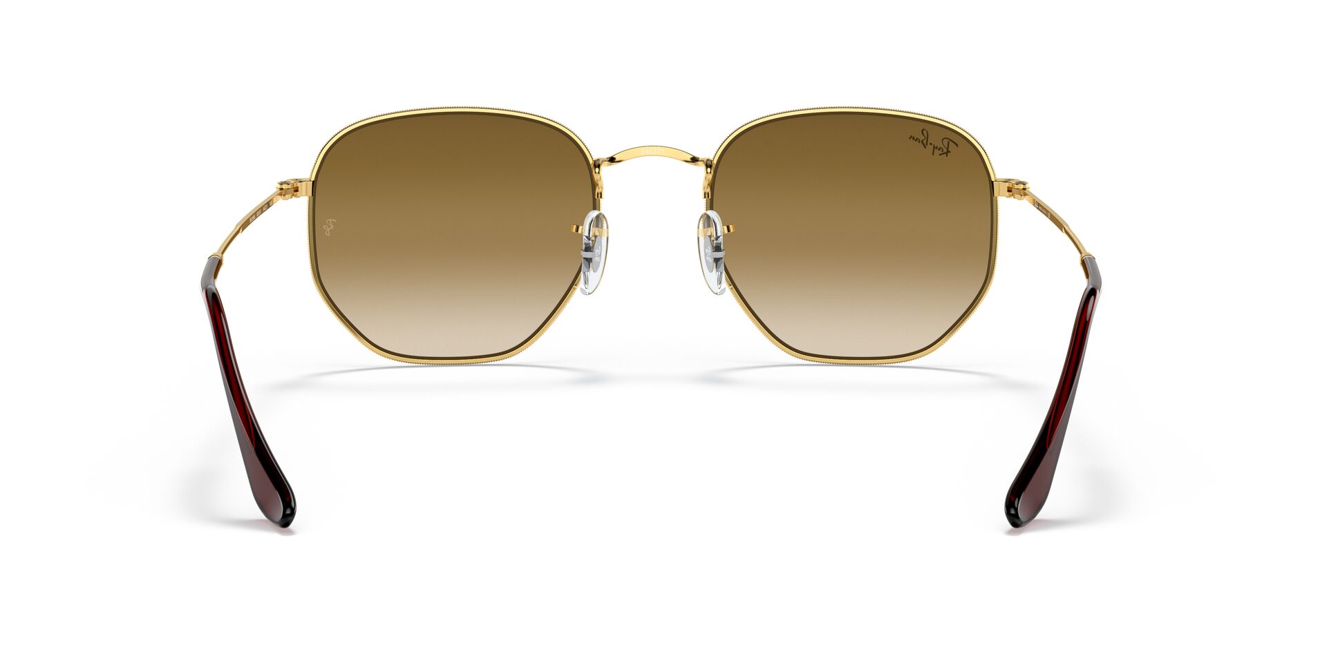 Ray ban hexagonal brown sales