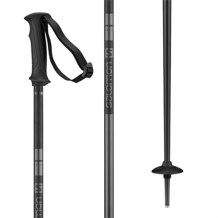 Salomon Arctic Ski Poles Black 2024 First Stop Board Barn