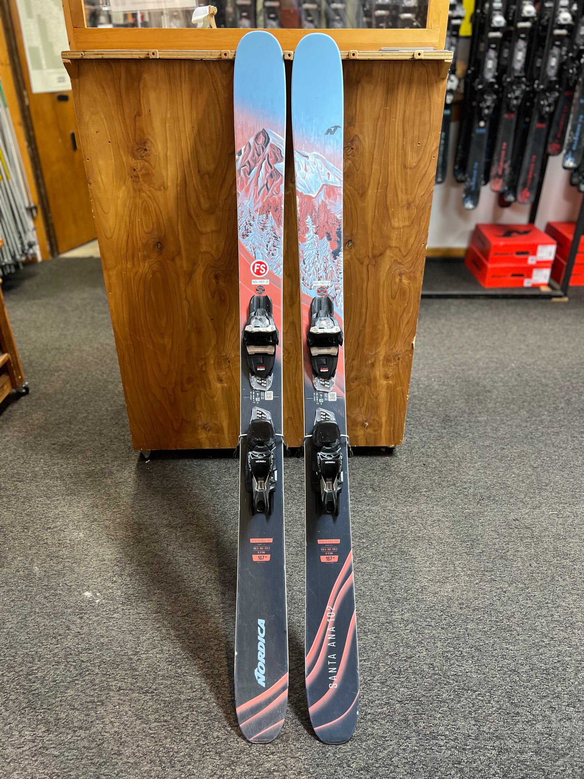 Nordica Santa Ana 102 Skis (167cm) + Marker Squire 11 Bindings