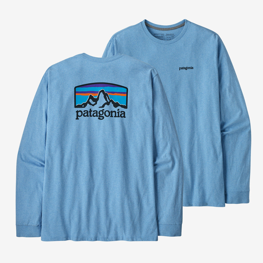 Patagonia Men's Long Sleeve Fitz Roy Horizons Responsibili-Tee Lago Blue / XL