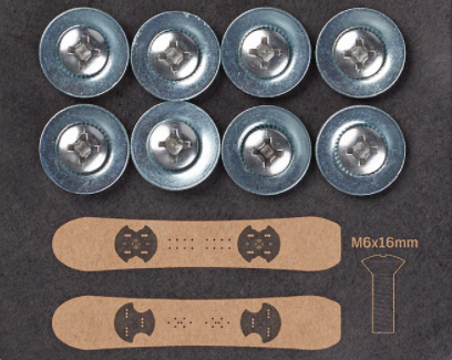 Burton Snowboard Binding Hardware M6x13mm for channel inserts 4 screws 4  washers